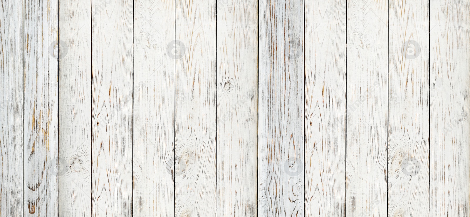 Image of White wooden surface as background, top view. Banner design