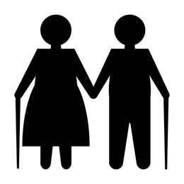 Illustration of Elderly couple on white background, illustration. Retirement concept