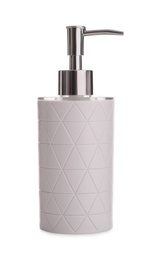 Stylish soap dispenser with pattern isolated on white