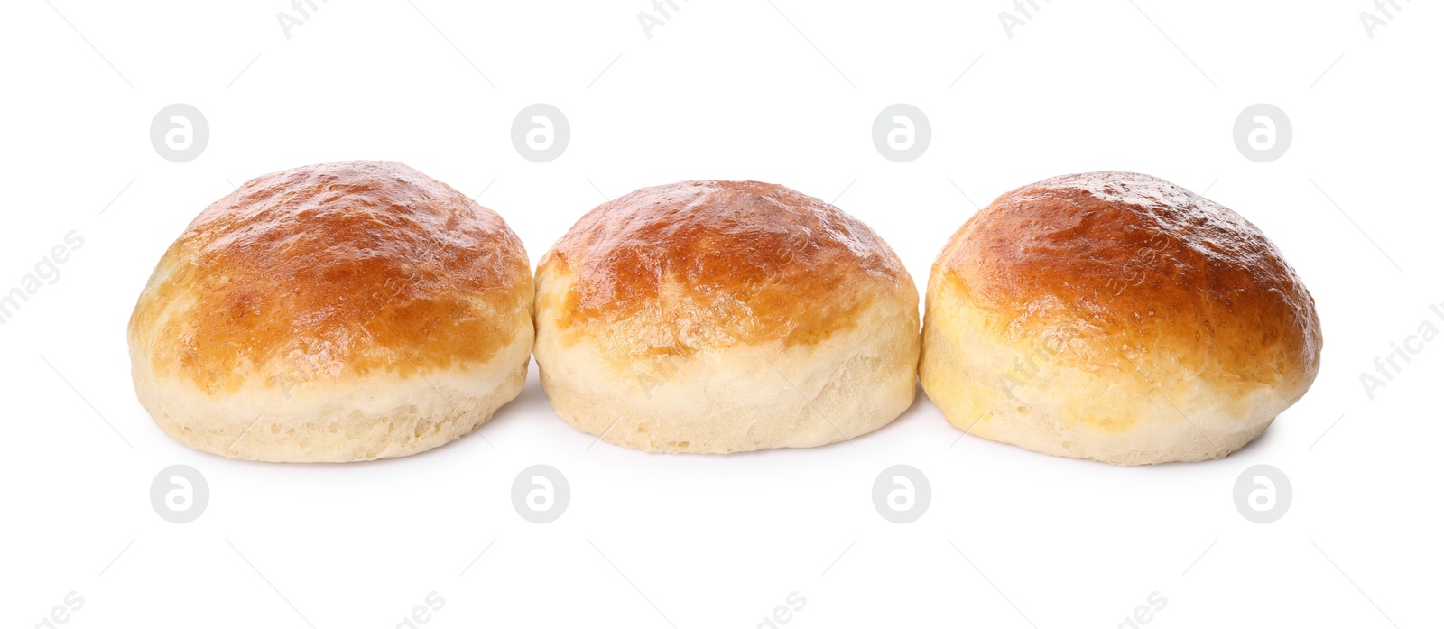 Photo of Tasty scones prepared on soda water isolated on white