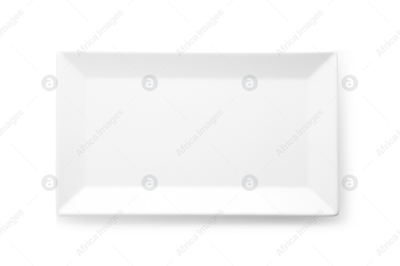 Photo of Clean empty ceramic plate isolated on white, top view