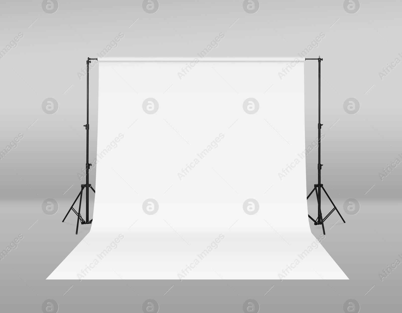 Image of Modern white photo background. Professional studio equipment