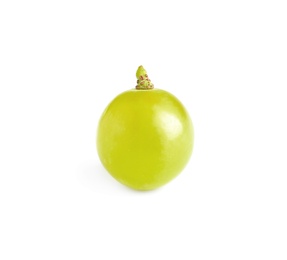 Photo of Delicious ripe green grape isolated on white