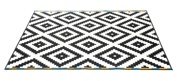 Carpet with pattern on white background