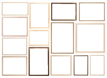 Set of many different frames isolated on white