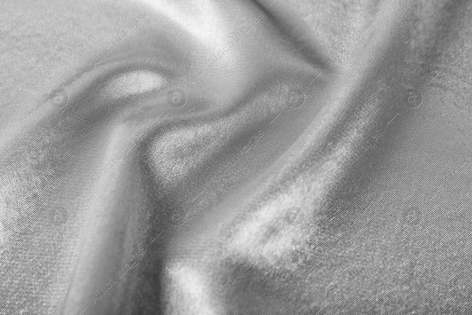 Image of Texture of silver silk as background, closeup