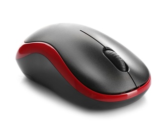 Color computer mouse on white background