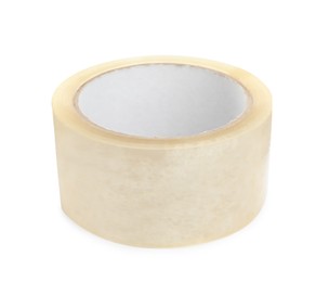 Photo of Roll of adhesive tape isolated on white