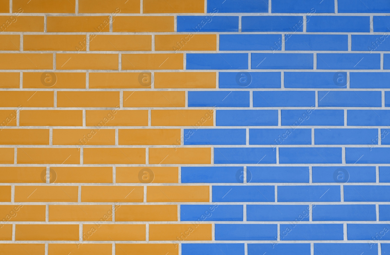 Illustration of Dark gold and blue brick wall as background