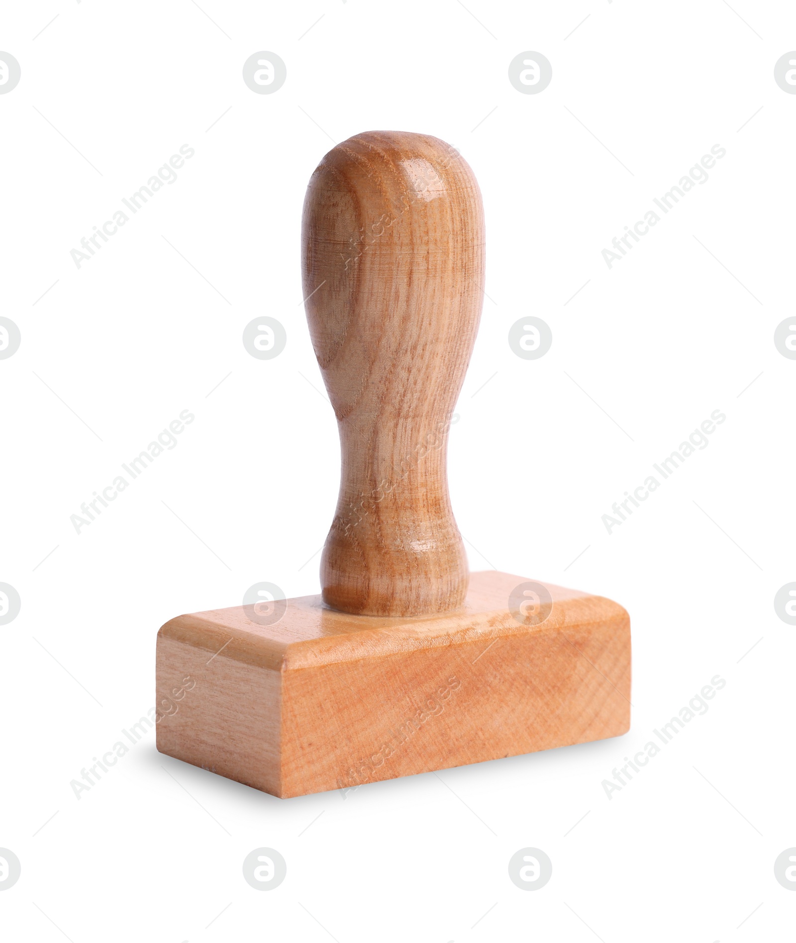 Photo of One wooden stamp tool isolated on white