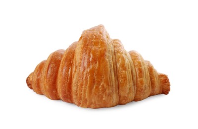 Delicious croissant isolated on white. Fresh pastry