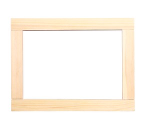 Image of Wooden frame isolated on white. For mirror, photo, picture, painting and others