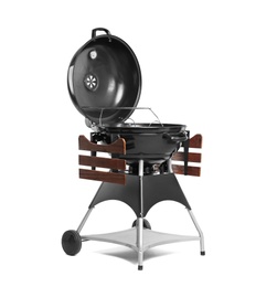 Photo of New modern barbecue grill on white background