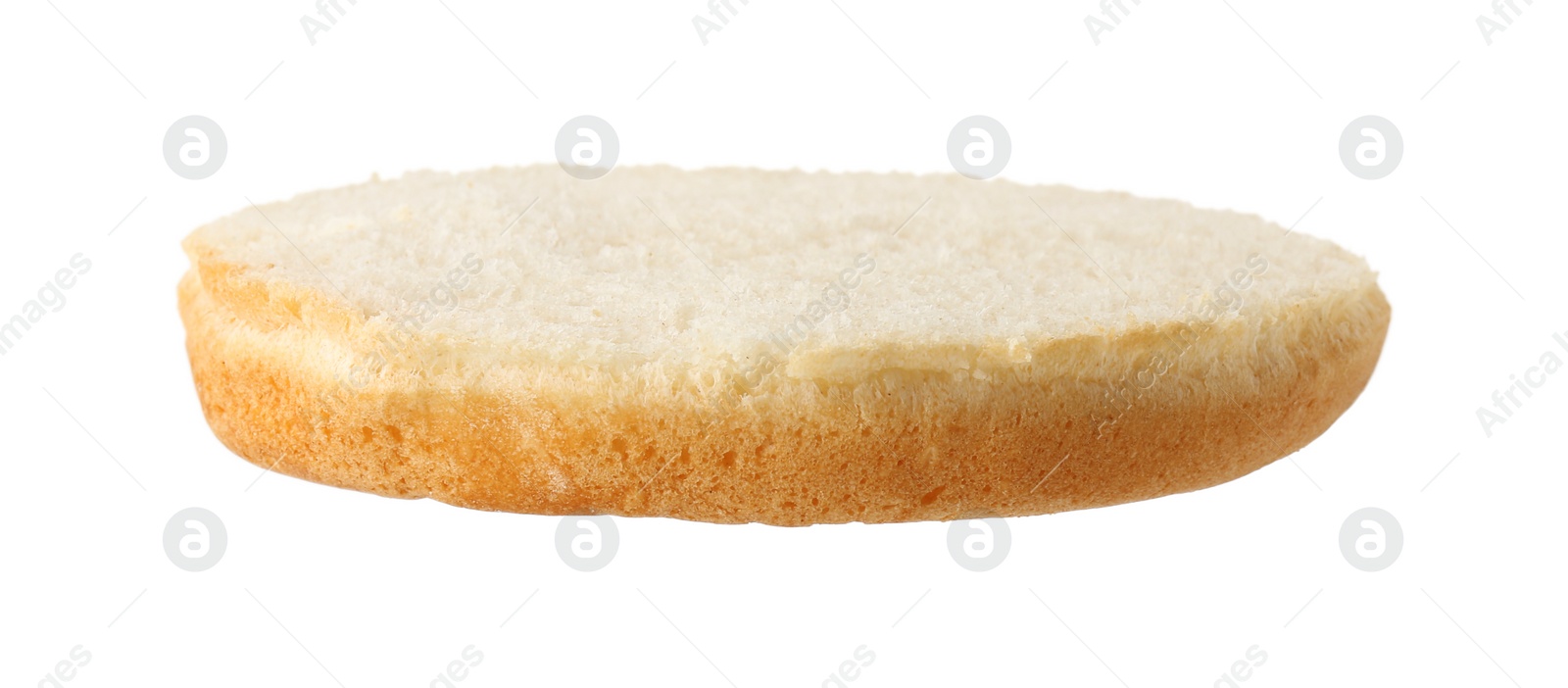 Photo of Half of fresh burger bun isolated on white