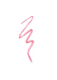 Bright lip pencil stroke on white background