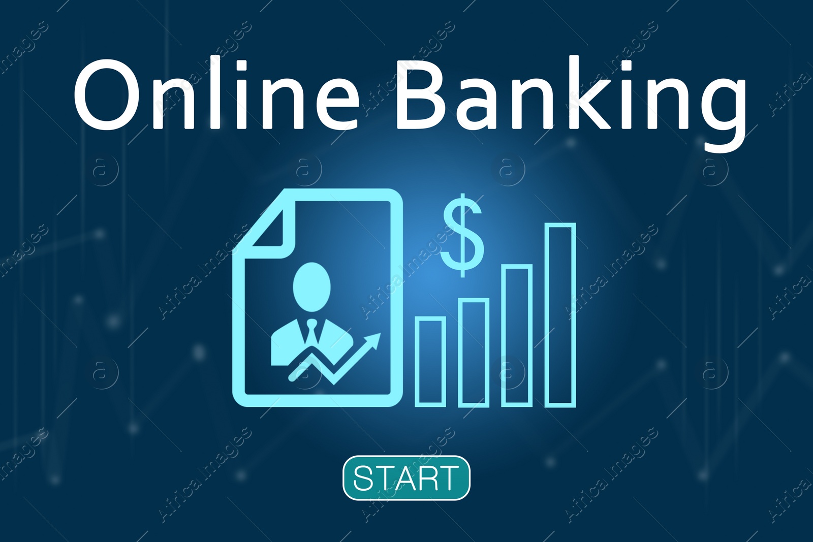 Illustration of Design of online banking application for devices. Illustration