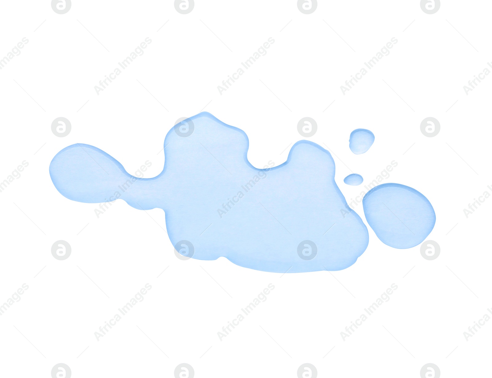 Photo of Puddle of pure water on white background, top view