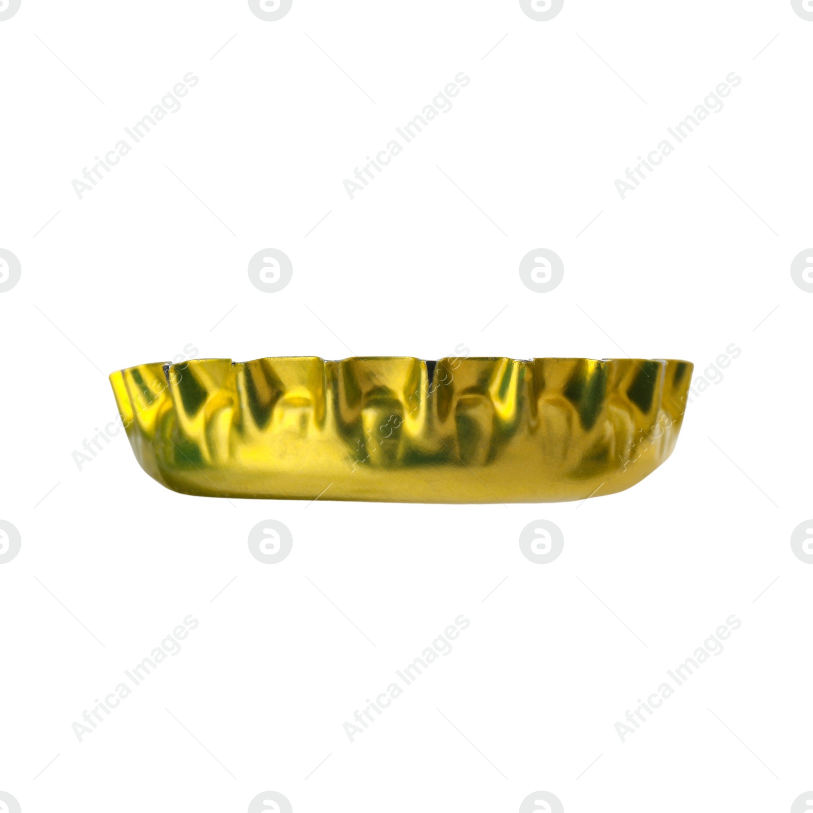 Photo of One beer bottle cap isolated on white