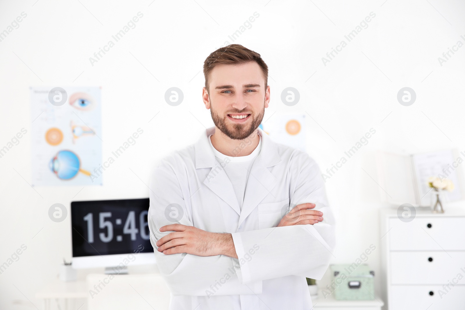 Photo of Young male ophthalmologist in clinic