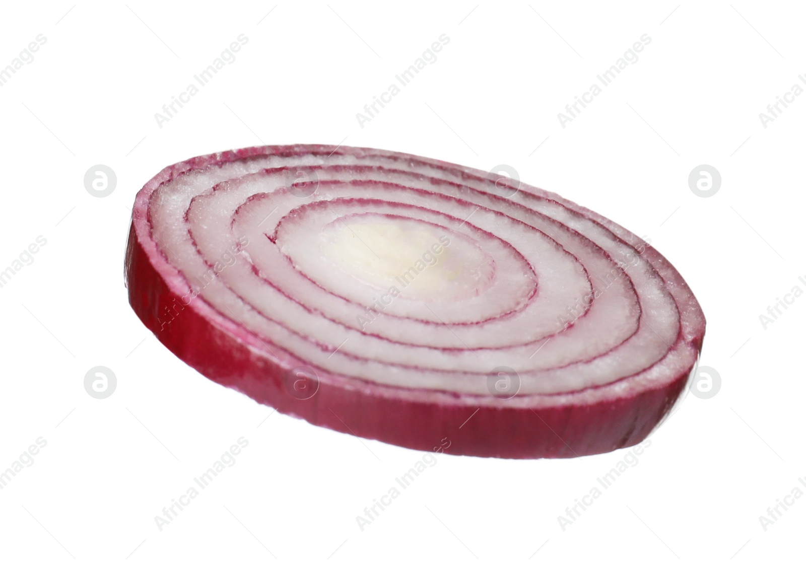 Photo of Slice of onion for burger isolated on white