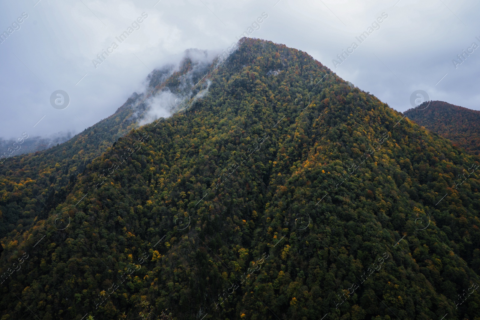 Photo of Picturesque view of mountains on autumn day outdoors