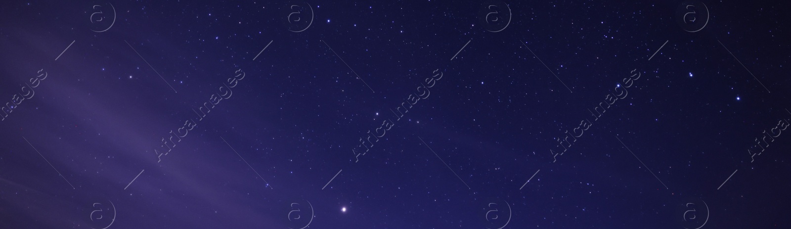 Image of Amazing starry sky at night, banner design