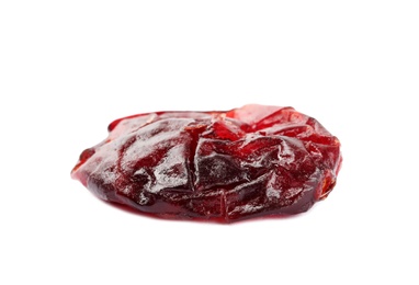 Photo of Dried cranberry isolated on white. Healthy snack
