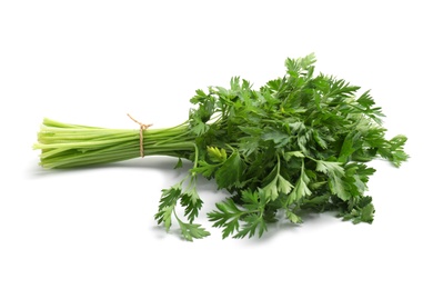 Bunch of fresh parsley isolated on white