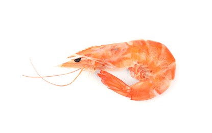 Delicious cooked whole shrimp isolated on white