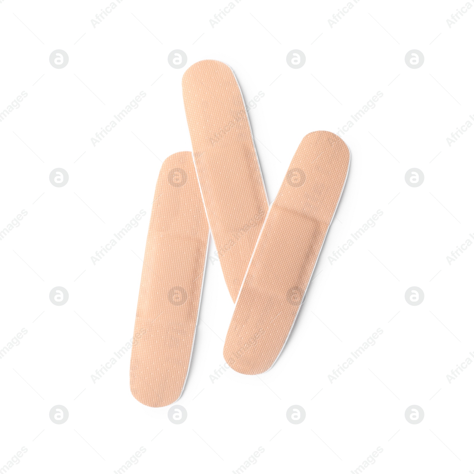 Photo of Medical sticking plasters isolated on white. First aid item