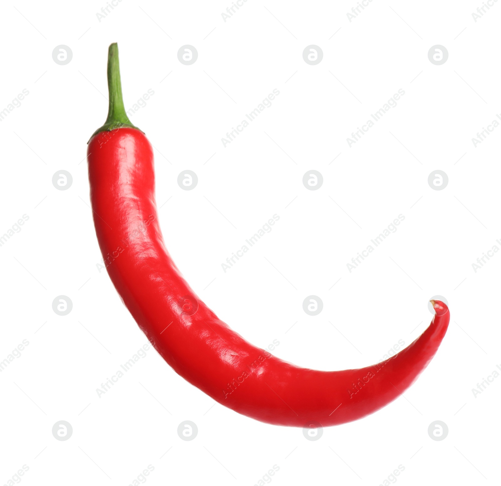 Photo of Red hot chili pepper isolated on white