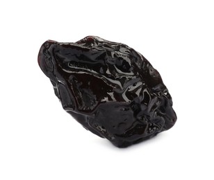 One sweet dried prune isolated on white