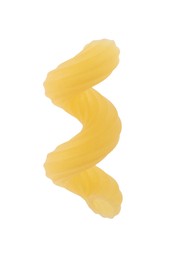 Photo of One piece of cavatappi pasta isolated on white