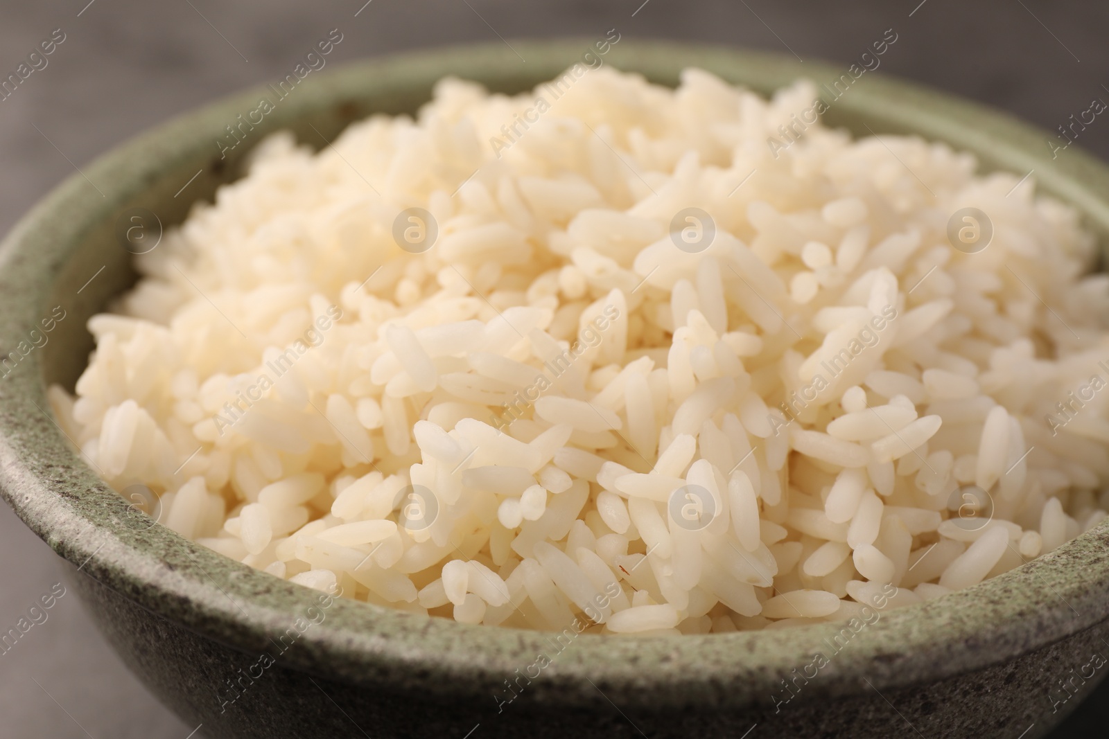 Photo of Closeup view of delicious rice in bowl