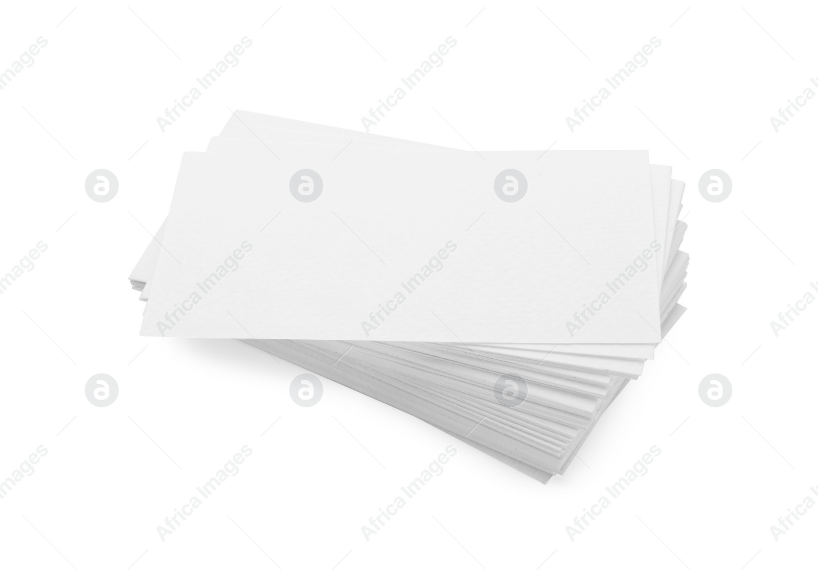 Photo of Blank business cards isolated on white. Mockup for design