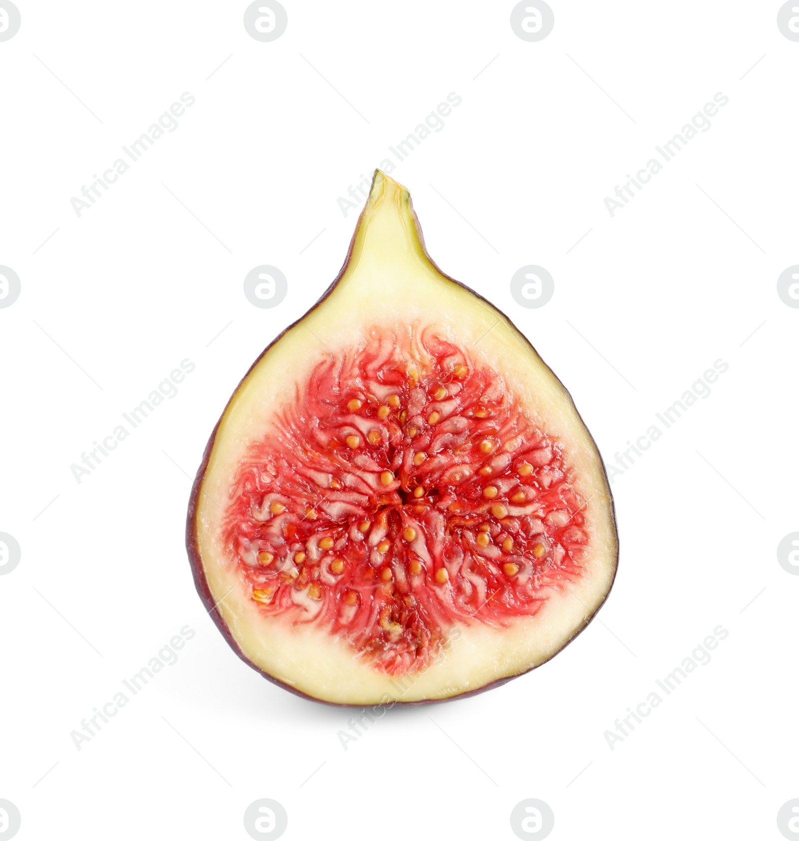 Photo of Half of fresh fig isolated on white