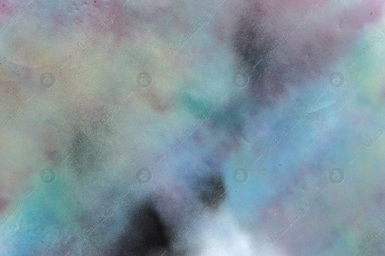 Photo of Texture of abstract spray paint as background, top view