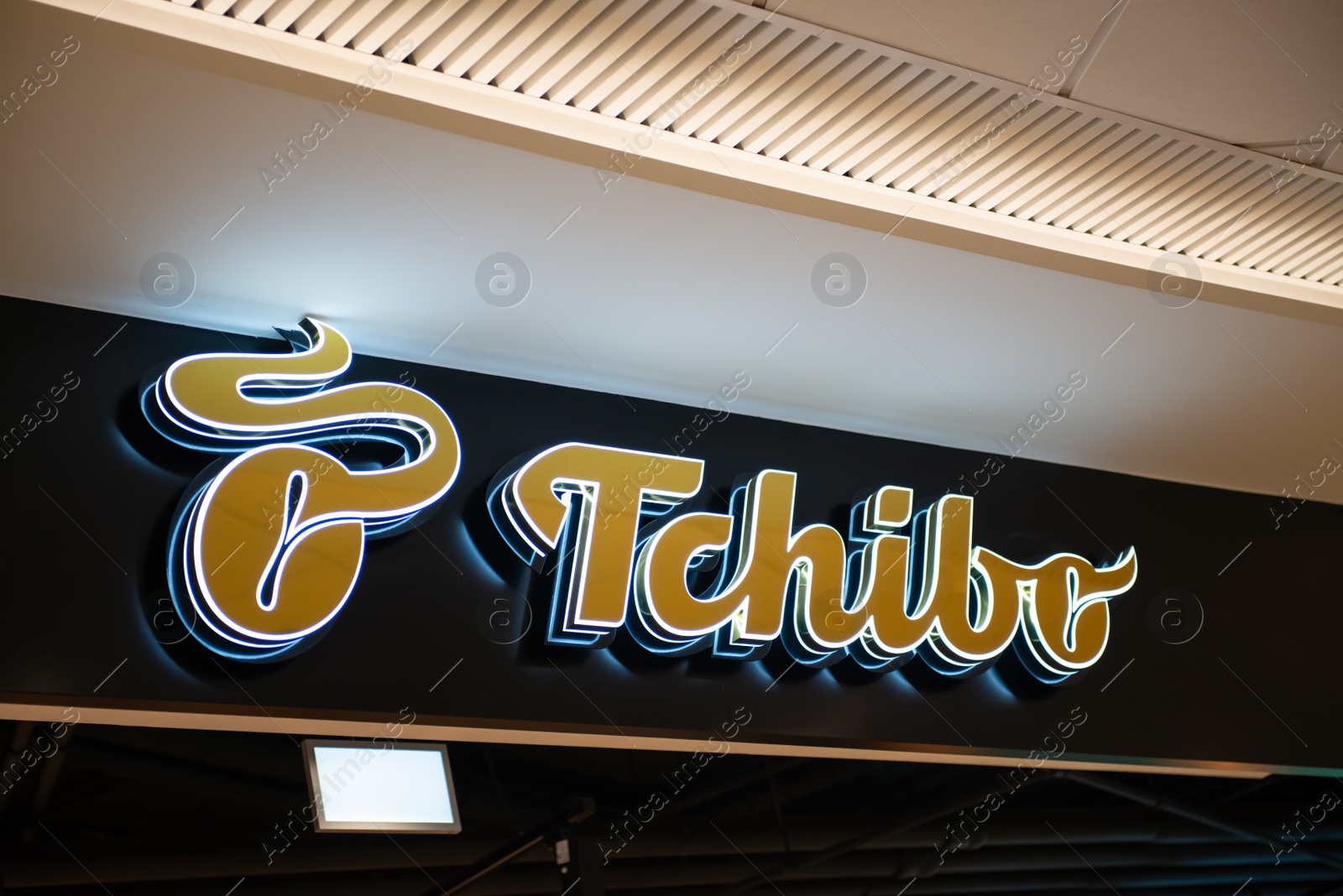 Photo of Warsaw, Poland - September 08, 2022: Tchibo store in shopping mall
