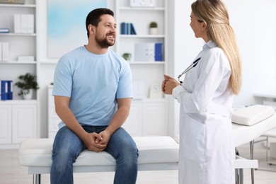 Professional doctor working with patient in hospital