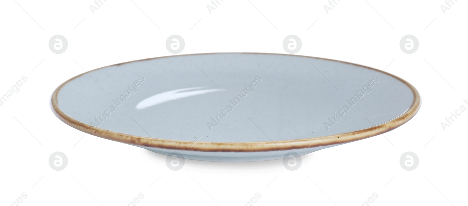 Photo of Clean empty ceramic plate isolated on white