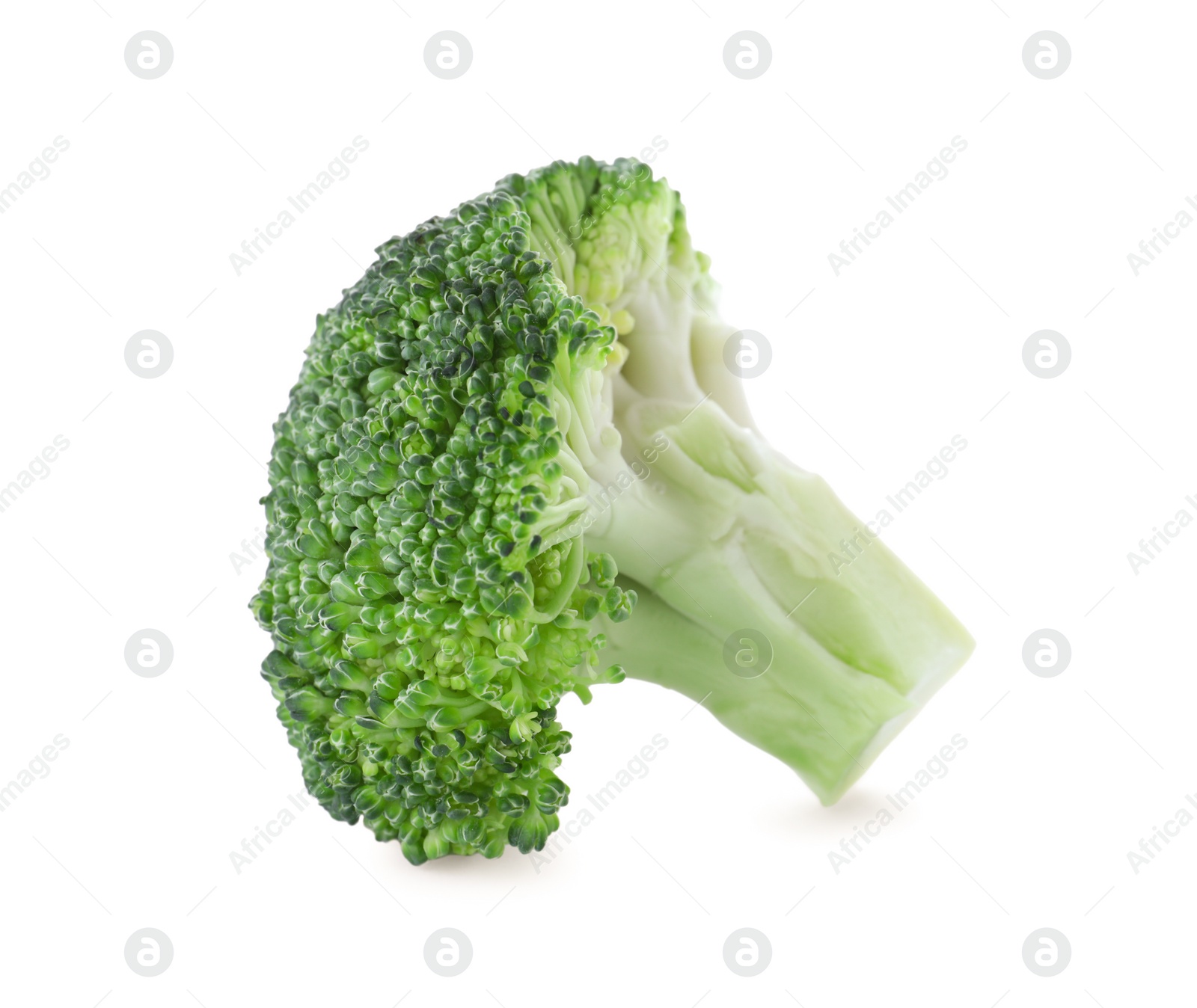 Photo of Fresh green broccoli isolated on white. Organic food