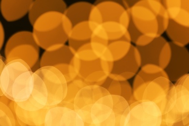 Beautiful golden lights as background. Bokeh effect