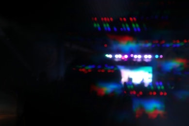 Blurred view of open air festival