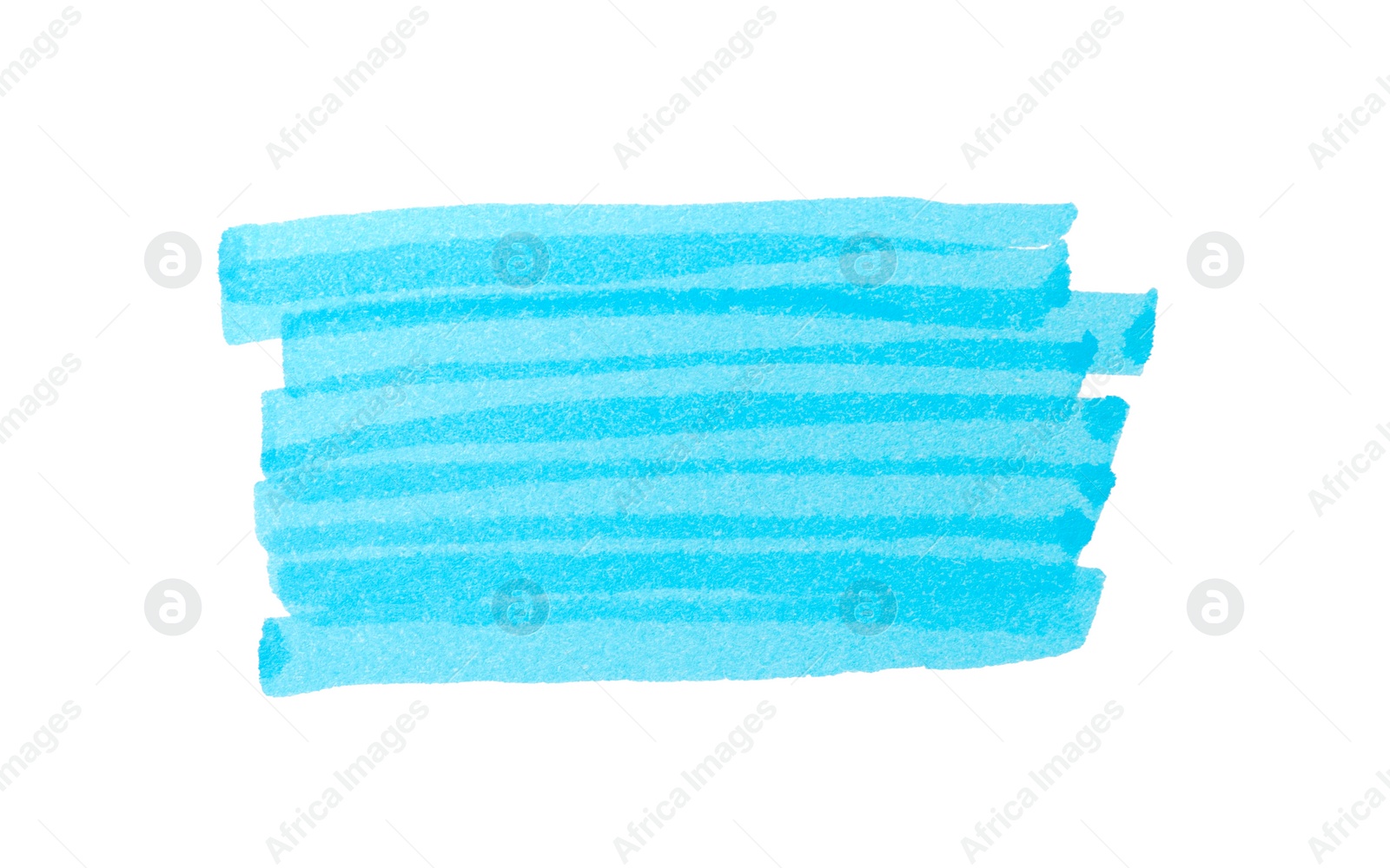 Photo of Strokes drawn with light blue marker on white background, top view