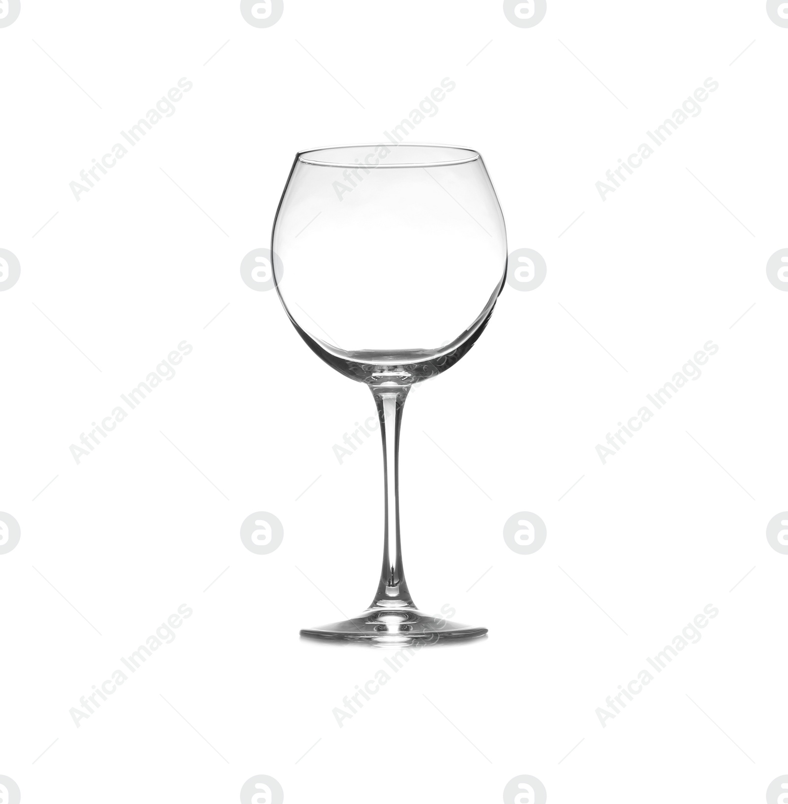 Photo of Empty clean wine glass isolated on white