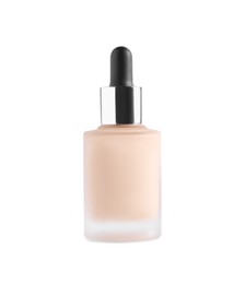 Bottle of skin foundation isolated on white. Makeup product