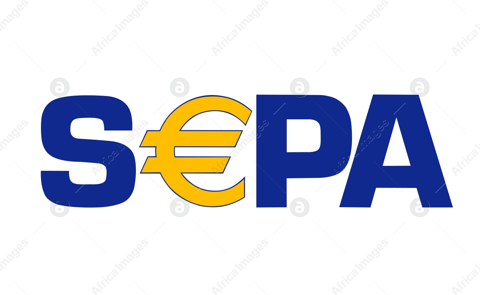 Illustration of MYKOLAIV, UKRAINE - JANUARY 18, 2021: Logotype of SEPA payment system on white background, illustration