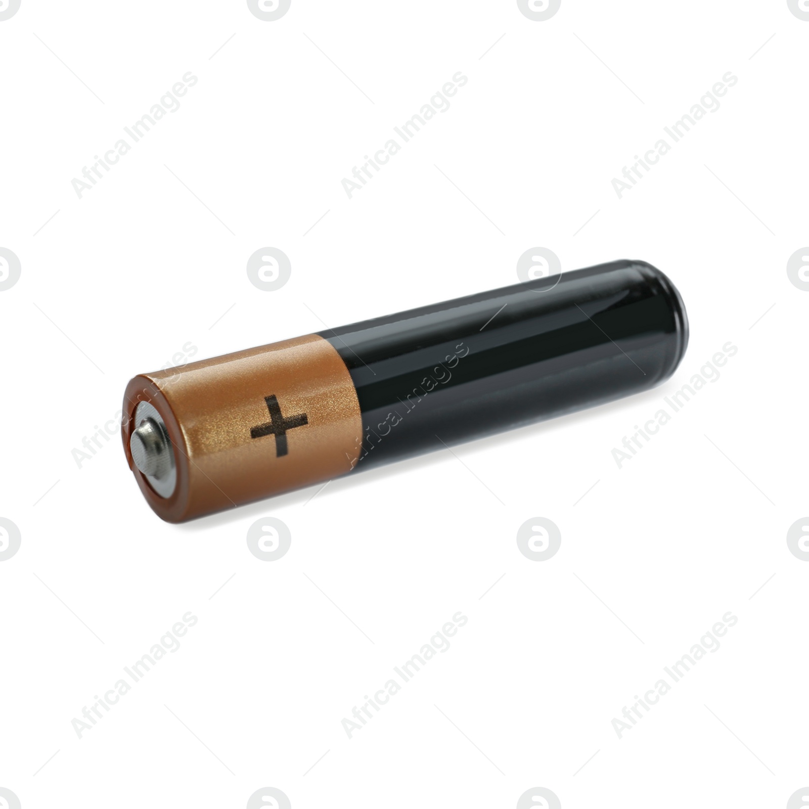 Image of New AAA battery isolated on white. Dry cell