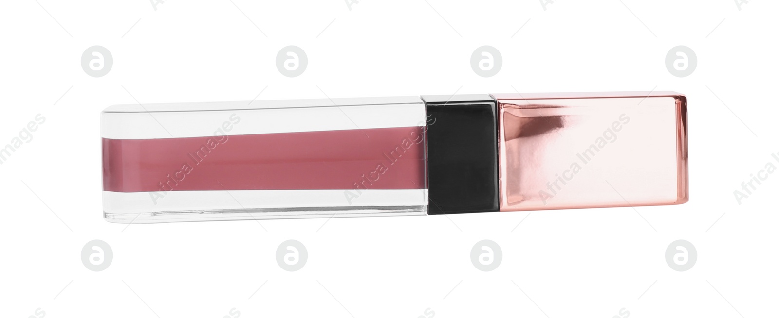 Photo of One lip gloss isolated on white. Cosmetic product