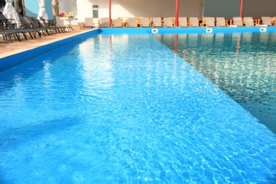 Clear refreshing water in swimming pool